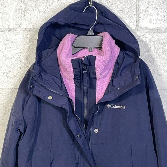 Columbia W Laurelwoods II Interchange Hooded Jacket navy Small - Picture 2 of 11